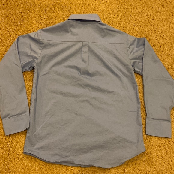 Chaps Stretch Boys Blue Button Down Shirt - Picture 6 of 8